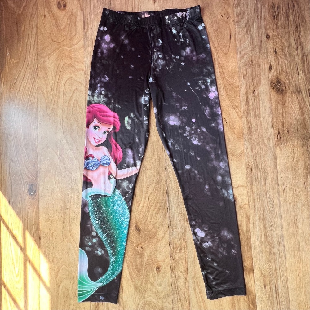 ARIEL The Little Mermaid - Under the Sea - Princess Leggings - Disney Sz Large